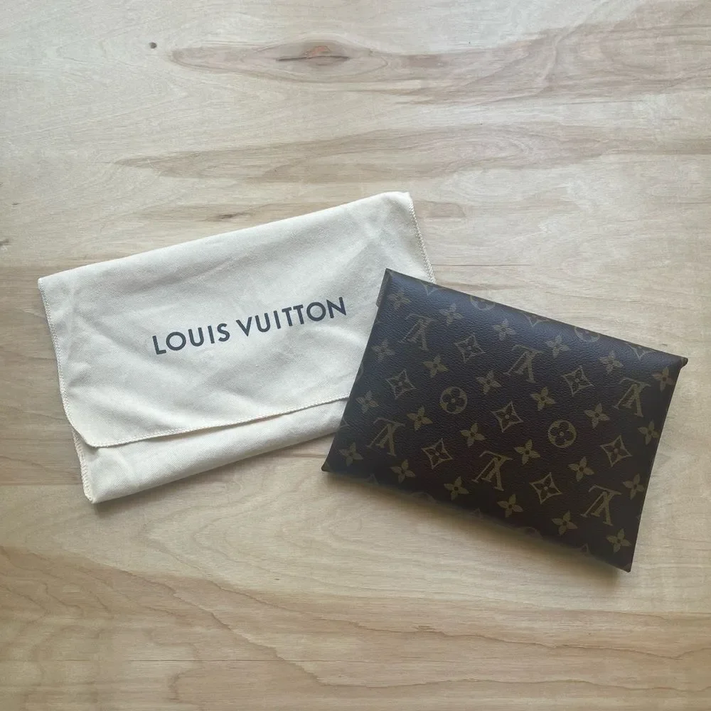 Louis Vuitton Pink and Brown Clutch